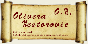 Olivera Nestorović vizit kartica